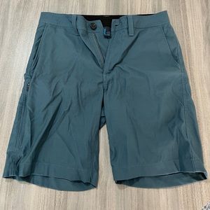 mens prana shorts size 31x9 color blue